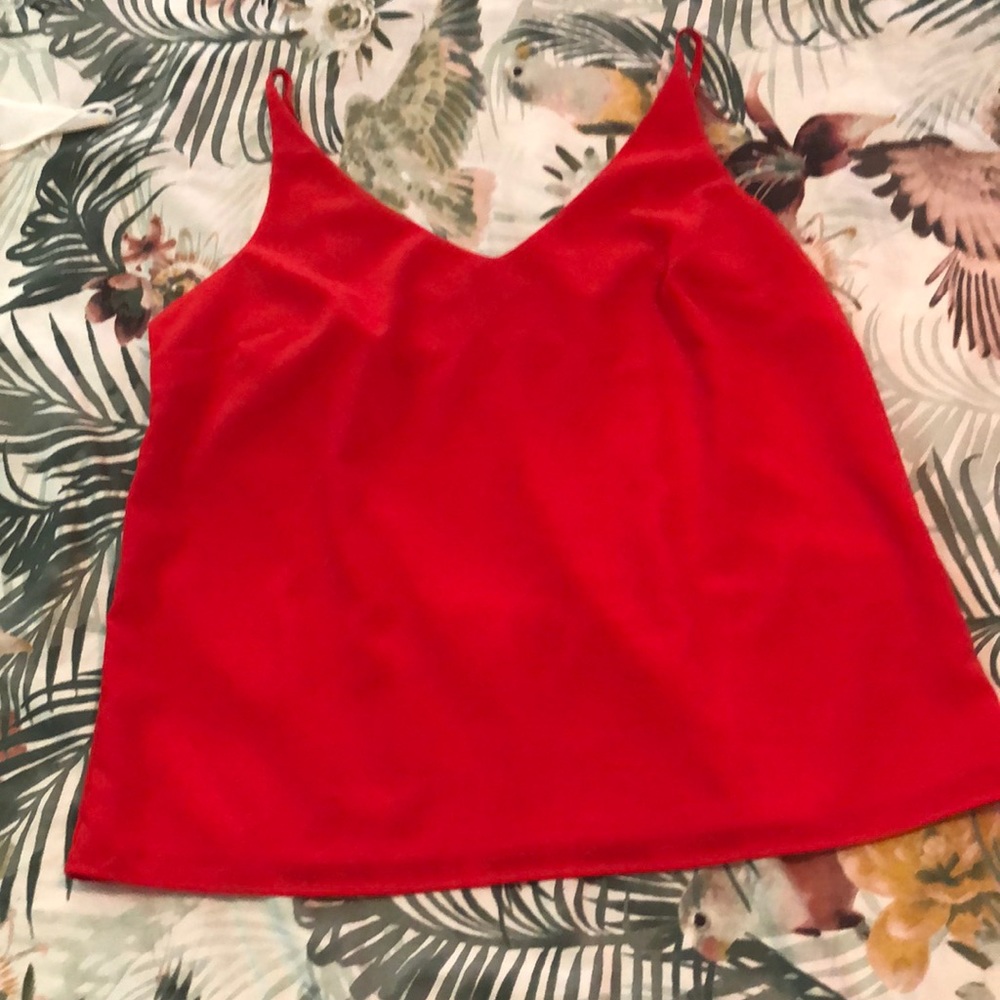 Banana Republic Red V-Neck Camisole Tank